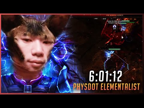 [POE 3.27] Physdot Elementalist League Start Run Eater/Exarch 6:01 (Rue Build 0 uniques 0 trade)