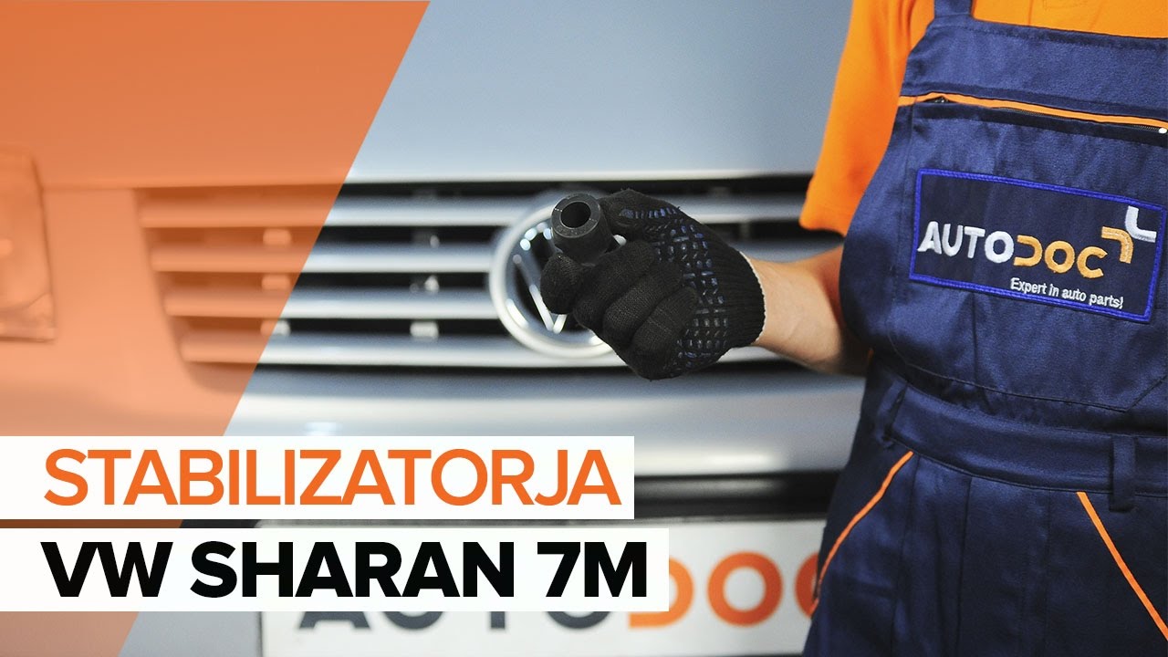 Kako zamenjati avtodel gumice stabilizatorja zadaj na avtu VW Sharan 1 – vodnik menjave