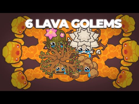 6 LAVA GOLEMS VS BOSSES - Taming.io