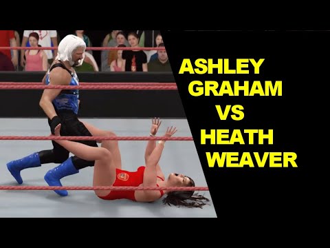 WWE 2K17 Ashley Graham vs Heath Weaver - Mixed Match