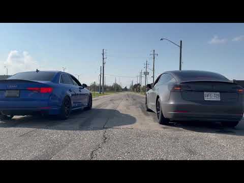 FBO Audi B9 S4 vs Tesla Model 3 Performance