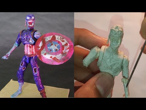 SCULPTING ZOMBIE CAPTAIN AMERICA FROM MARVELS WHAT IF