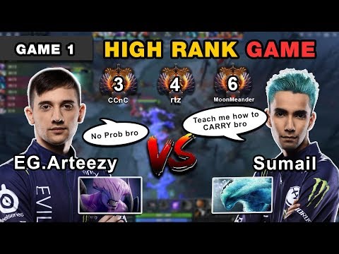 Game 1- RTZ vs SumaiL HIGH RANK GAME | RTZ teaching SumaiL HOW TO PLAY CARRY | DOTA 2