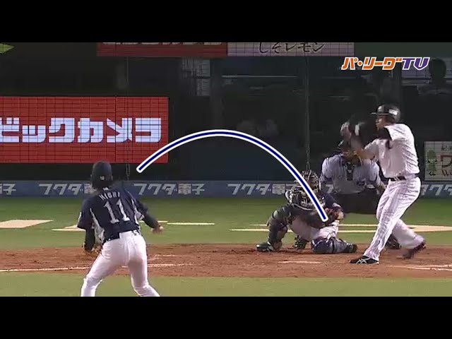 岸投手のカーブ