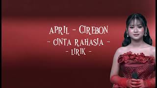 Download lagu April (CIREBON) - Cinta rahasia lirik video versi april DA7 mp3 Download lagu April (CIREBON) - Cinta rahasia lirik video versi april DA7 mp3