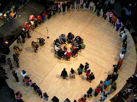 Awesome communal dance @ the Museum of the American Indian in Washington DC during the Inauguration