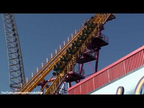 Off-ride footage of a Boomerang train