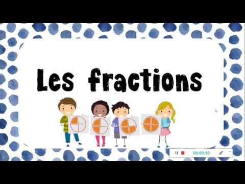 Les fractions au 1er cycle (partie 1)