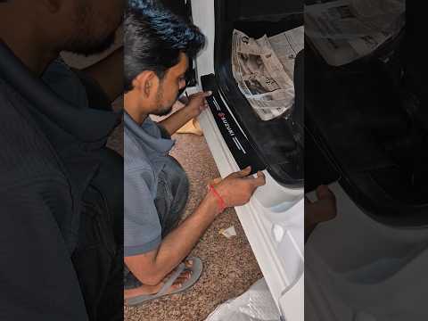 Custom car door sill protection stickers #viralreels #automobile #youtubeshorts #ytshorts #vicky