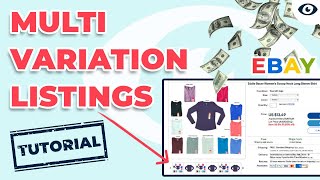 How to Sell Multiple Items in One Listing on eBay | Create Multiple Variation Listings Tutorial 2022