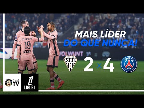 Gols e lances de Angers x PSG