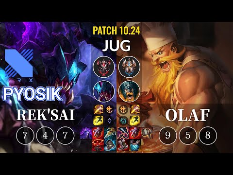DRX Pyosik Rek'Sai vs Olaf Jungle - KR Patch 10.24