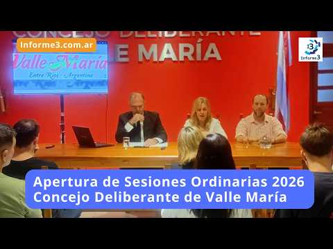 Apertura del 15° Período de Sesiones Ordinarias del Concejo Deliberante de Valle María
