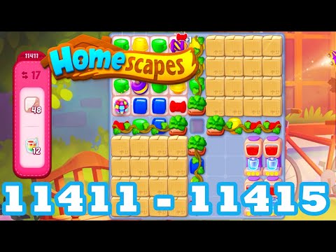 Homescapes Level 11411 - 11415 HD 3 - match puzzle Gameplay | android | IOS | 11412 | 11413 | 11414