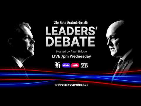 Thumbnail for The NZ Herald Leaders' Debate hosted by Ryan Bridge