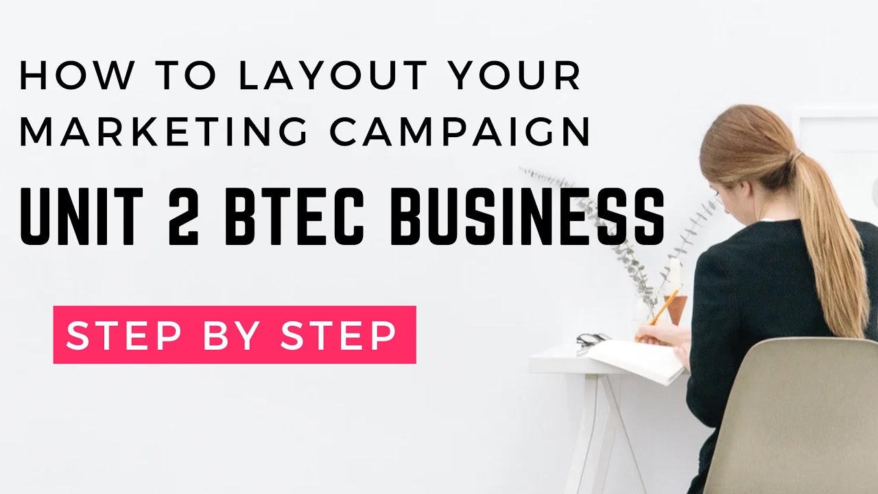 How to layout your marketing campaign UNIT 2 Developing a Marketing Campaign - BTEC Business