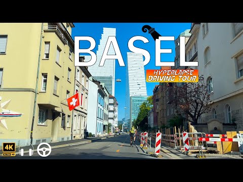 Basel, Switzerland | TIMELAPS SCENIC DRIVE | 4k 60 fps | HYPERLAPSE |