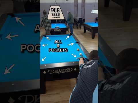 Challenge Shot! Make this ball in ALL 6 Pockets #magicmikebilliards #jflowerscues