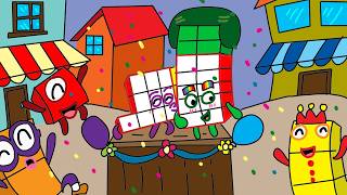 NB 13 Kiss NB 14 and everyone cheer up pls 😢😢😢 | Numberblocks fanmade coloring story