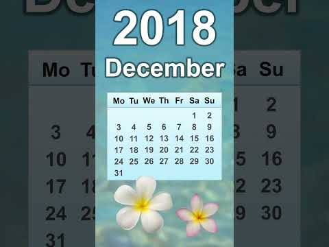 December 2018 Calendar