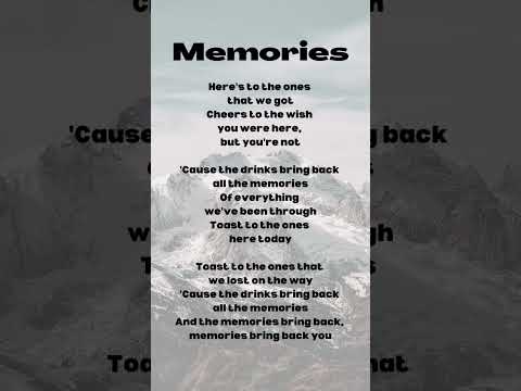 Memories - Maroon 5 Lyrics