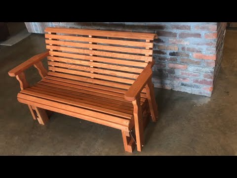 (review) “PORCH GLIDER” centerville amish heavy duty 800 lb roll back treated (assembly)