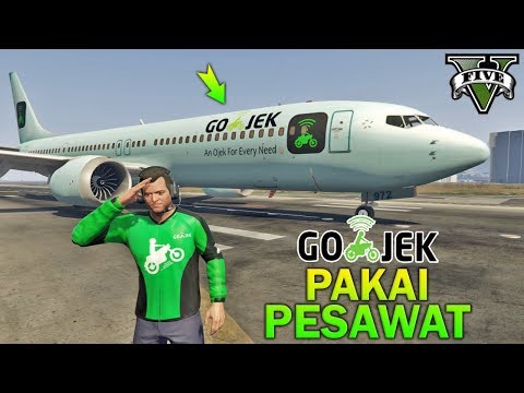 GOJEK JADI PILOT PESAWAT TERBANG - GTA 5 GOJEK PARODY