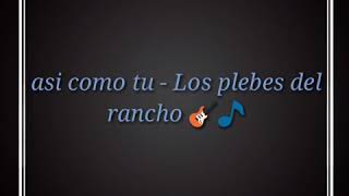 Asi como tu - Los plebes del rancho🎵🎸