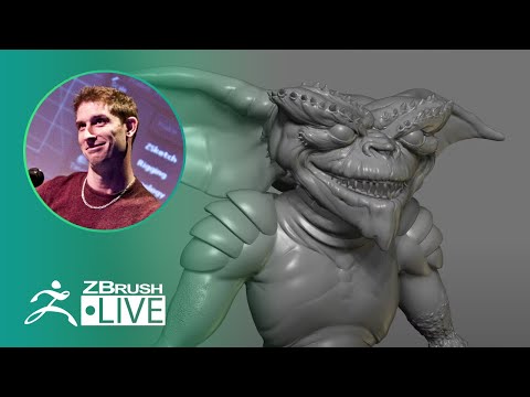ZBrush 2020 - 3D Model an 80's Gremlin - Pixologic Paul Gaboury - Did You Know That? LIVE - Part 5