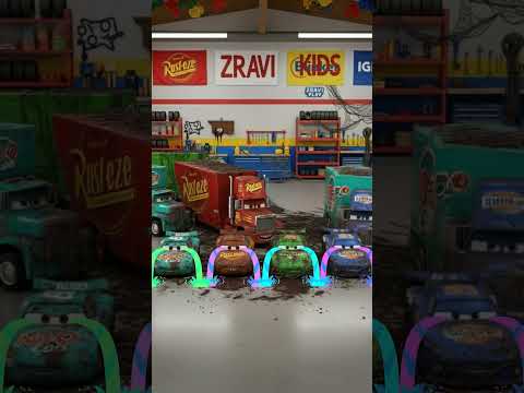 Pixar Cars | Horror McQueen, Miguel Camino with Truck Container #disneycars #horrormcqueen #toys