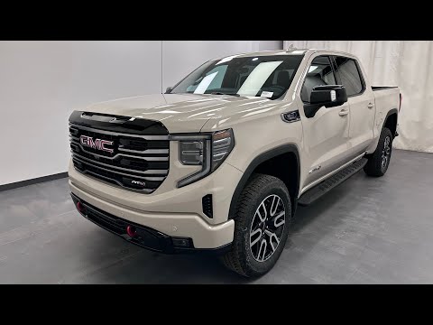 2026 GMC Sierra 1500 Crew Cab Short Box 4-Wheel Drive AT4 in Tan for sale at Davis GMC Buick Lethbridge in Lethbridge, AB