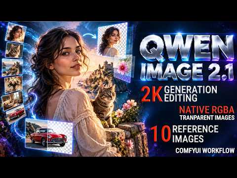 Qwen Image 2.1 in ComfyUI: Text-to-Image, Editing, 2K & Transparency Tested!