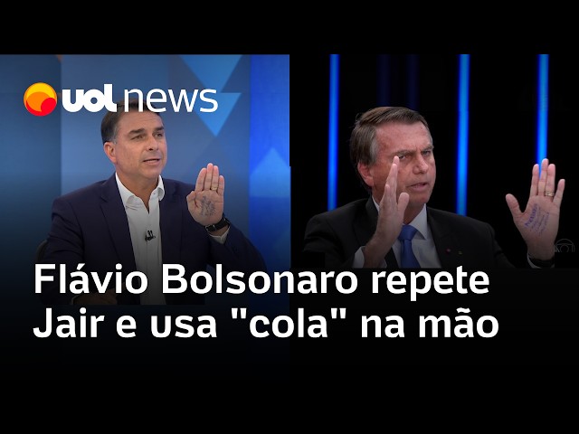 Imagem ilustrativa sobre Flávio Bolsonaro grava sabatina na Globo e deixa telespectadores com bilhete misterioso