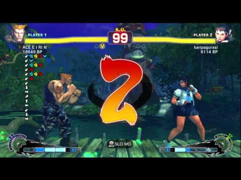 ACE・EIRIN [Guile] vs KIRITAMPOPO [Cammy] karipagurasi [Sakura] SSF4 Ranked Matches - TRUE-HD