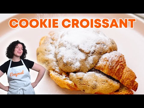Cookie Croissant Recipe 🍪🥐 Decadently Buttery, Flaky & Gooey!