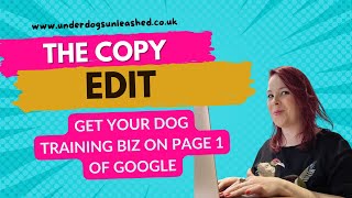 Dog trainer - learn how to get on page 1 of Google