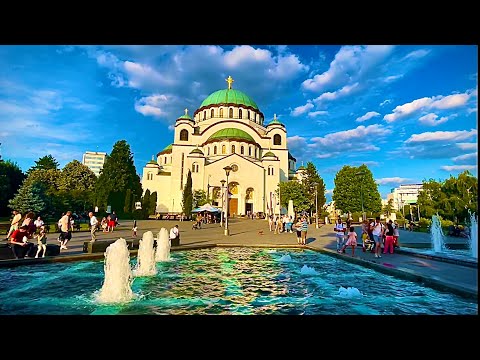 Храм Светог Саве у Београду Hram Svetog Save u Beogradu The Temple of Saint Sava Belgrade Serbia  4K