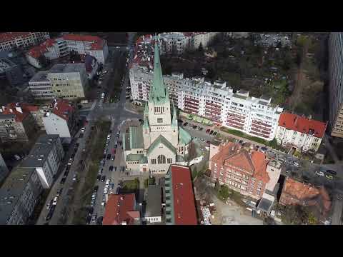 Wrocław - Kościół pw św. Augustyna dronem