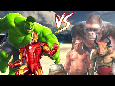 AVENGERS VS PRIMATES + INFERNALS + FANTASY - ANIMAL REVOLT BATTLE SIMULATOR