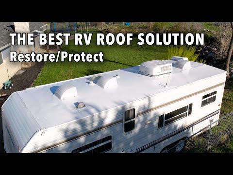 Waterproofing our Trailer! Eternabond Tape + Henry Tropi-Cool Roof Coating