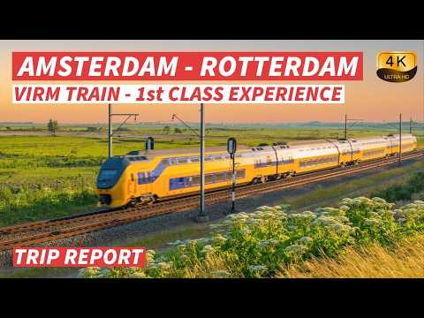 【4K】Amsterdam to Rotterdam First Class | NS Intercity Trip Report -【CC】