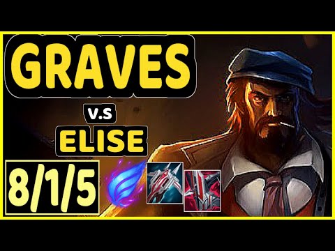 KIREI (GRAVES) vs ELISE - 8/1/5 KDA JUNGLE CHALLENGER GAMEPLAY - EUW