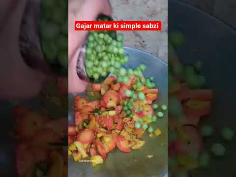 Simple carrot and pea vegetable | carrot peas vegetable recipe | #shorts | Daily routine food |