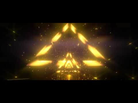 4K Orange VJ Triangle Tunnel Glow - Wide-Screen 21:9 Moving Background