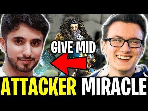 MIRACLE gives Mid to ATTACKER Kunkka - Incredible Teamplay Ez MMR