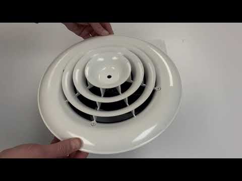 12.5 Round White Plastic grille*damper*box, MV360, 81911