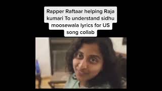 Rapper Raftaar helping Raja Kumari to understand Sidhu Moosewala Lyrics for US song collab ❤️