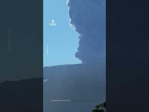 Indonesia’s Mount Merapi volcano erupts, spewing ash into the sky | AJ #shorts