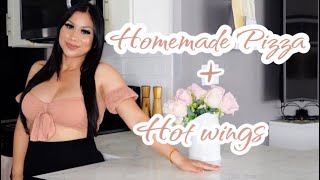 Homemade Pizza+Hot wings recipe | Laura Leal