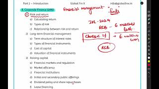 CMA Part 2 - Sec B - Corporate Finance